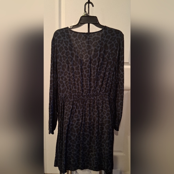 Blue & Black Leopard Print Dress by Time And Tru, Size XL - Picture 2 of 6